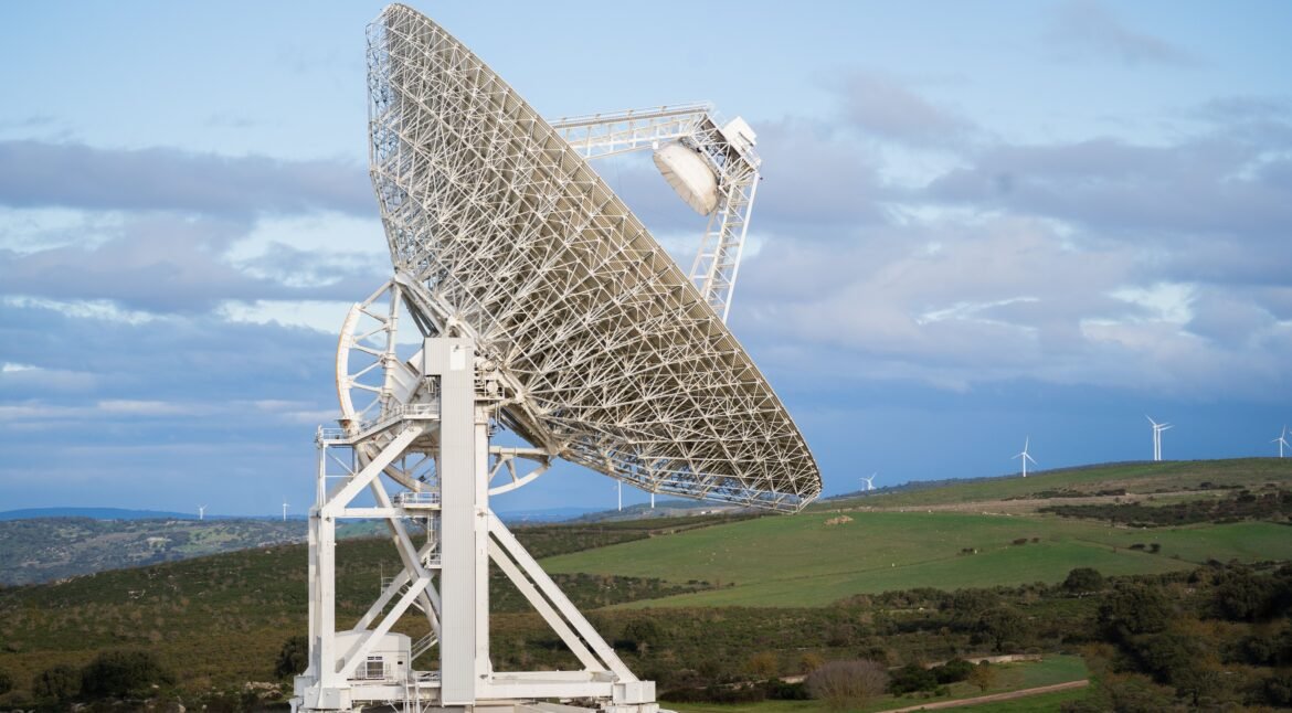 Sardinia Radio Telescope used for space exploration and is located in San Basilio in central Sardinia